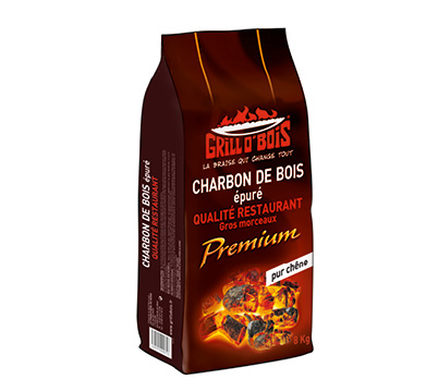 Charbon de Bois Pur Chêne Grill'O Bois, sac de 8 kg - Chrétien Matériaux